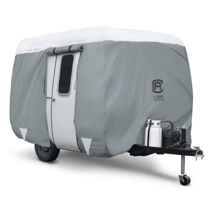 80-295-153101-RT – CLASSIC ACC Travel Trailer Cover, For Receiver Hitch Trailer Fits 10 Foot To 13 Foot Trailer All W...